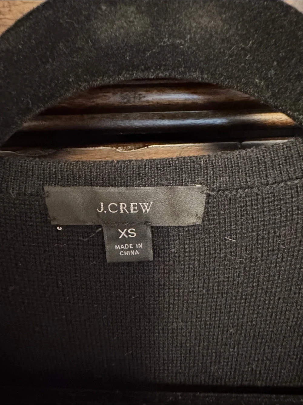 J. Crew Black Open-Front Long Knit Cardigan